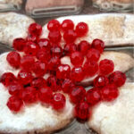 Rigging Bead 8mm Faceted Blood Red