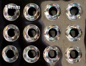 3D Glue-On Silver Fish Eyes